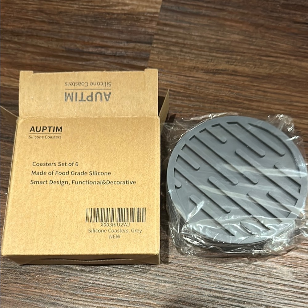 Gray Silicone Coasters Set of 6